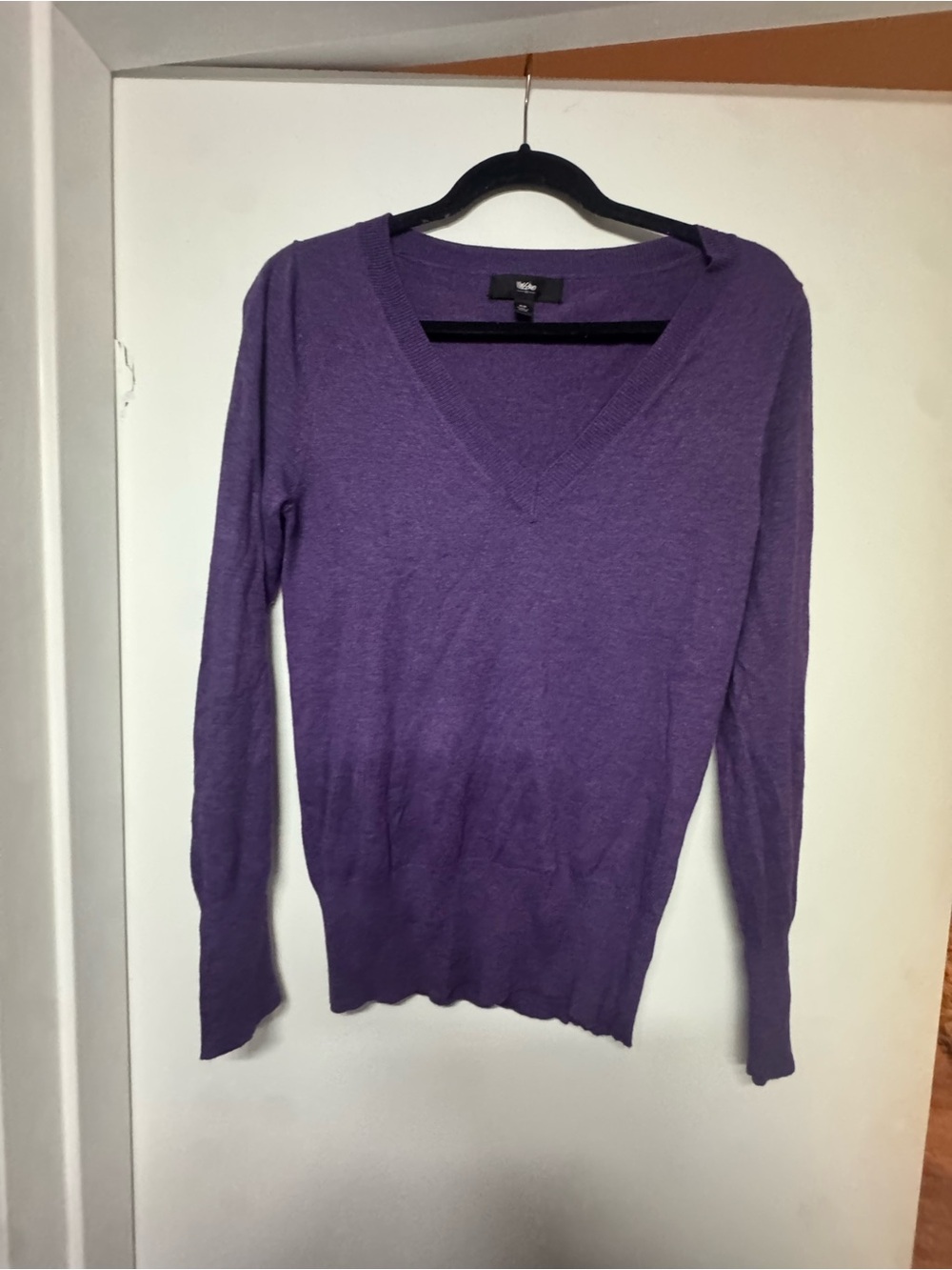 Mossimo Supply Co. Purple V-Neck Sweater